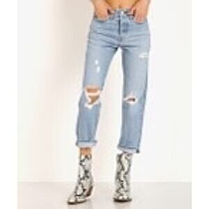 Levi's Wedgie Straight Distressed Jeans Light Wash 34964-0132 Size 28x28